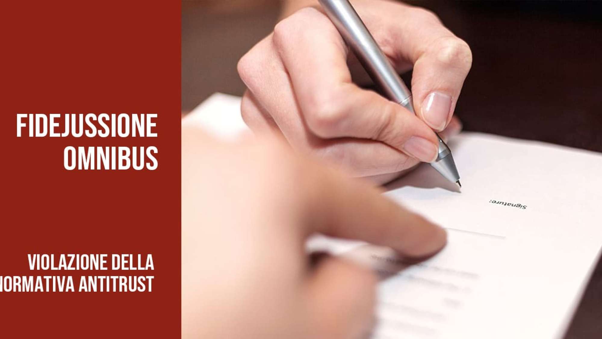 Fidejussione omnibus, violazione antitrust.